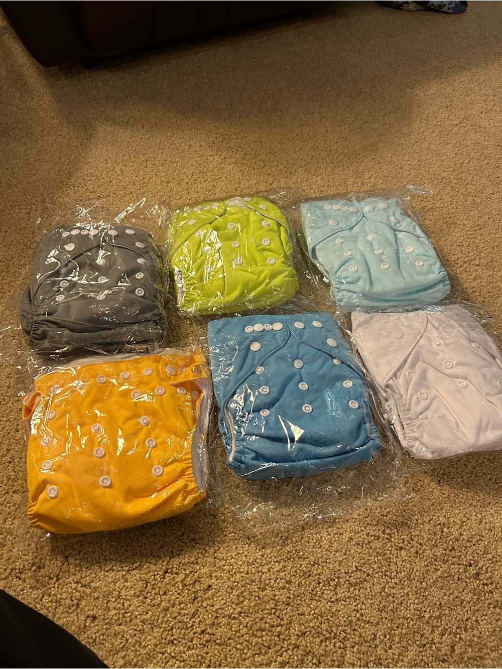 Alva Baby cloth diaper covers with inserts. Size 7 to 33 pounds. 2 inserts each